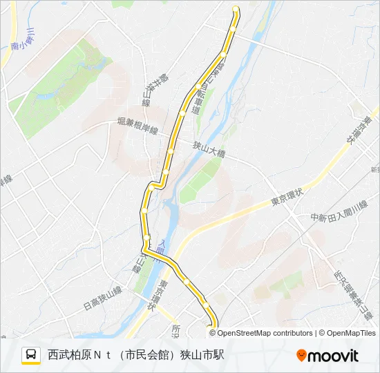 狭山２４－１ バスの路線図