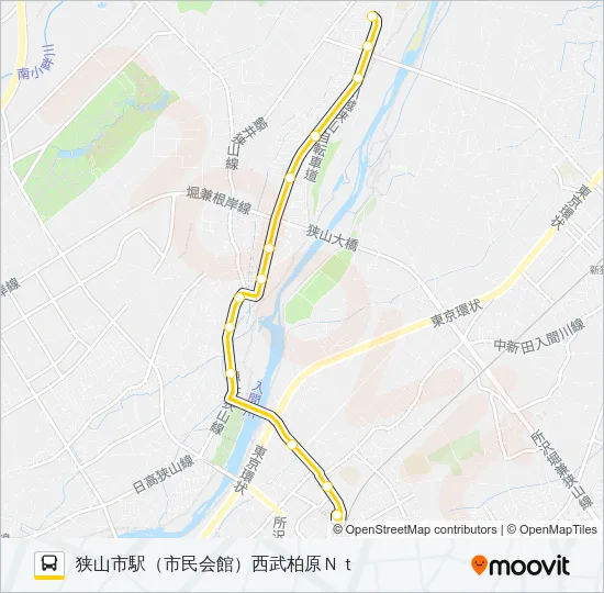 狭山２４－１ バスの路線図