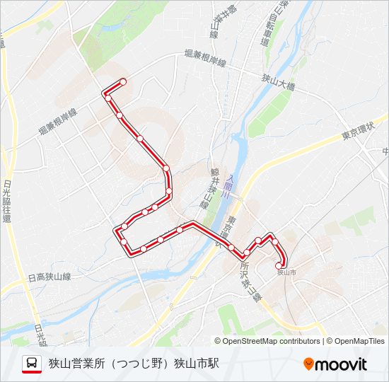 狭山２９－１ Bus Line Map