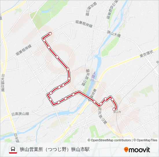 狭山２９－１ Bus Line Map