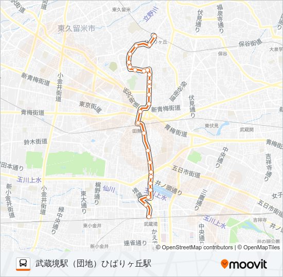 【境０５】深夜 Bus Line Map