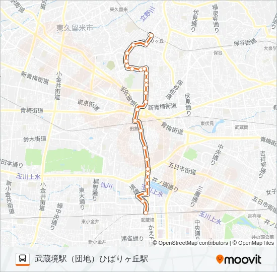 【境０５】深夜 Bus Line Map