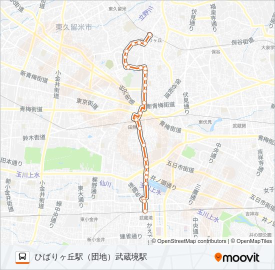 【境０５】深夜 Bus Line Map