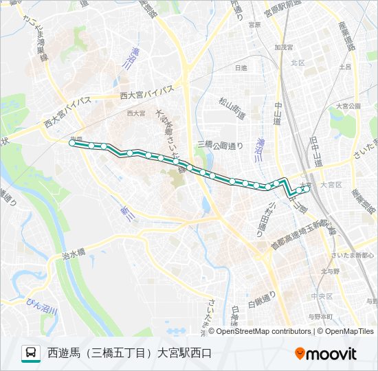 【大２３】深夜 Bus Line Map