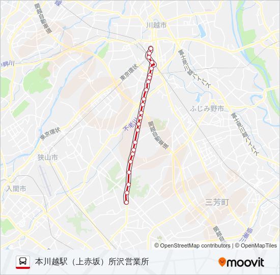 【本５５】深夜 Bus Line Map