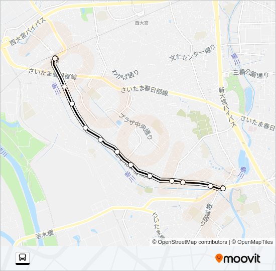 水判土～指扇駅 Bus Line Map