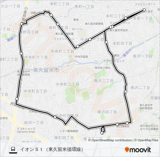 東久留米循環ルート Bus Line Map