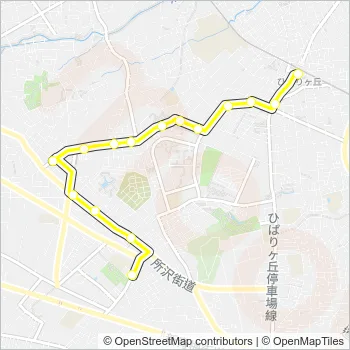 ひばりヶ丘駅～文華女子高等学校 Bus Line Map