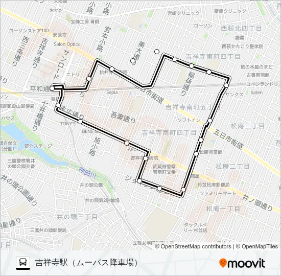 東 Bus Line Map