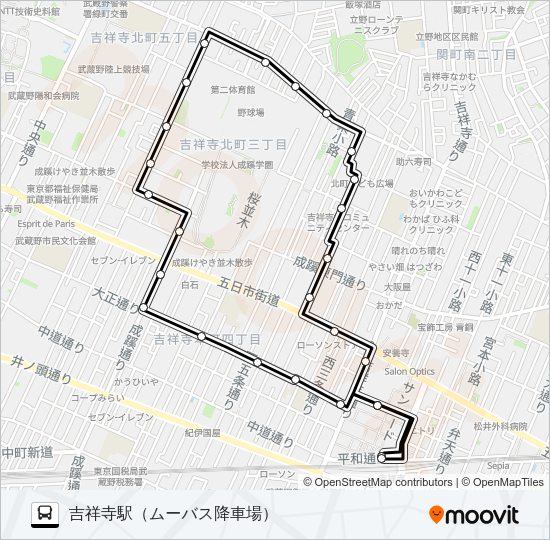 北西 Bus Line Map