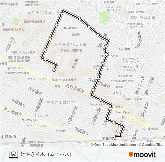 北西 バスの路線図
