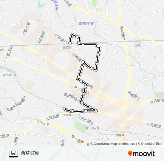 すぎ丸 バスの路線図