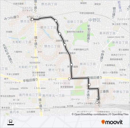 中０１ Bus Line Map
