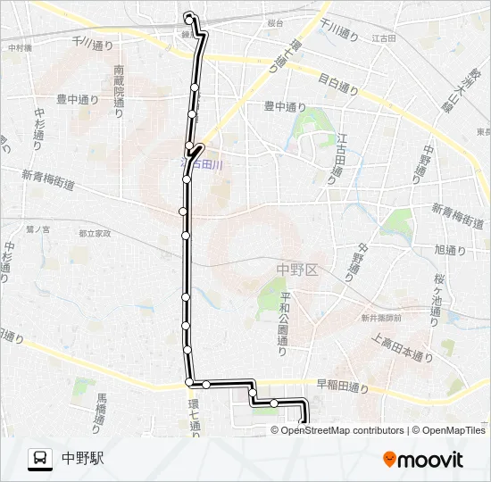 中０３ バスの路線図