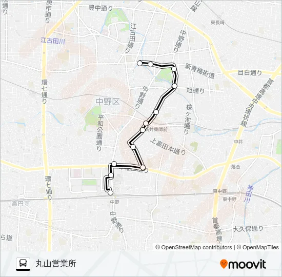 中１０ Bus Line Map