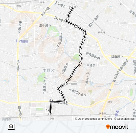 中１２ Bus Line Map
