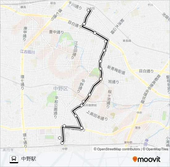 中１２ バスの路線図