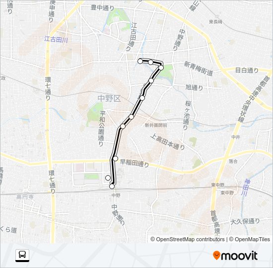 中２０ Bus Line Map