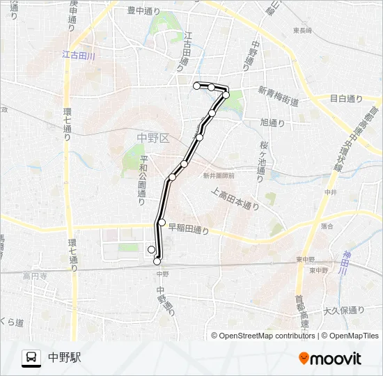 中２０ Bus Line Map