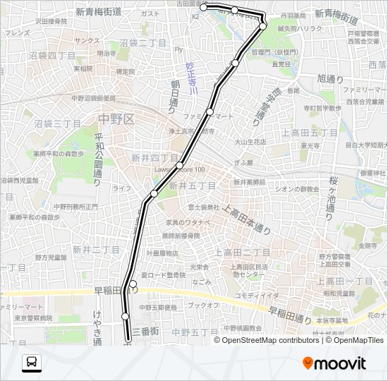 中２０ Bus Line Map