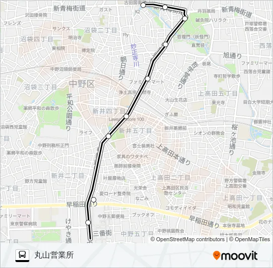 中２０ Bus Line Map