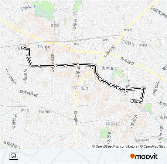 中２４ Bus Line Map
