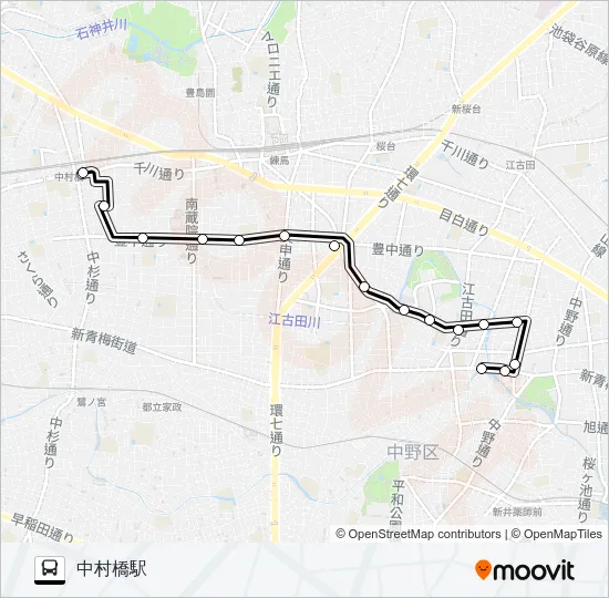 中２４ バスの路線図