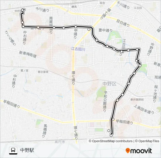 中２４ Bus Line Map