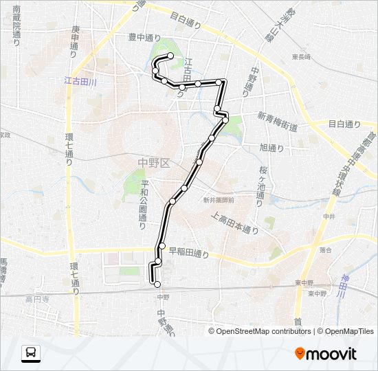 中２７ Bus Line Map