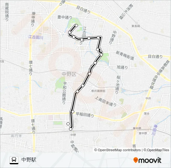 中２７ Bus Line Map