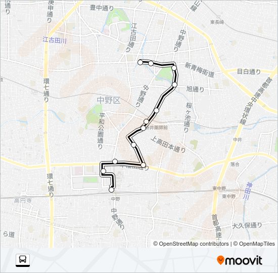 中３０ Bus Line Map
