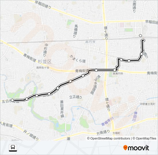 中３５ Bus Line Map
