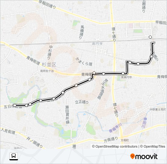 中３５ Bus Line Map