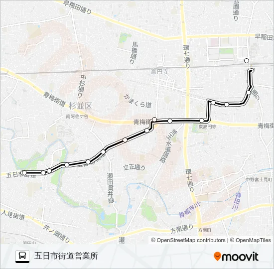 中３５ バスの路線図