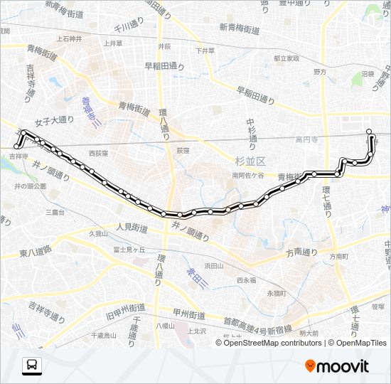 中３６ Bus Line Map