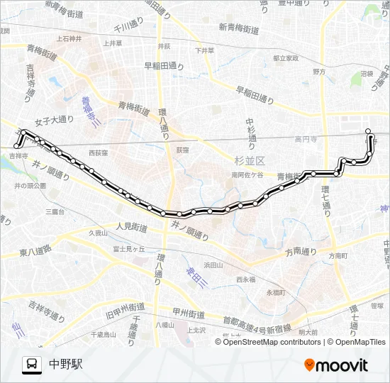 中３６ バスの路線図