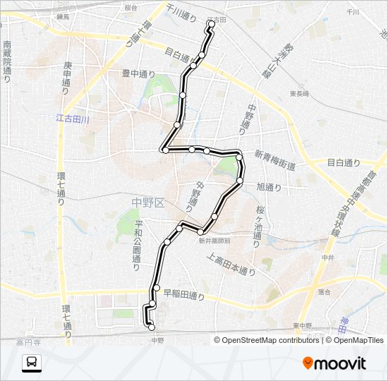中４１ Bus Line Map