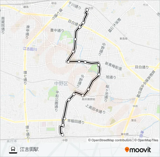 中４１ Bus Line Map