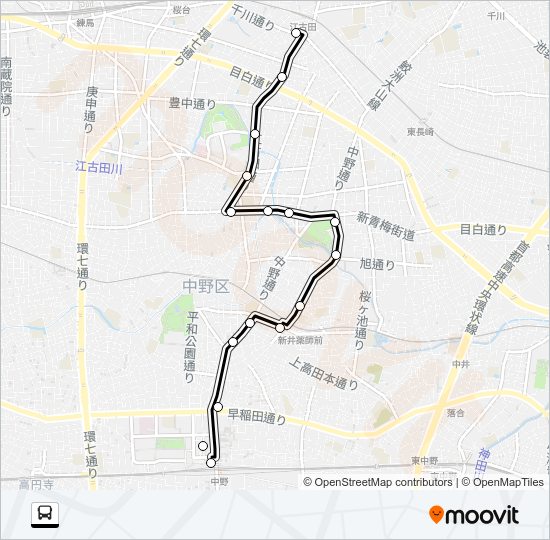 中４１ Bus Line Map