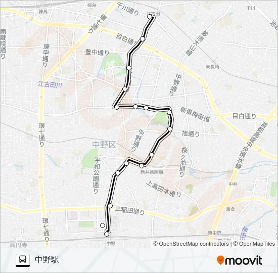 中４１ バスの路線図