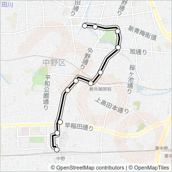 中４５ Bus Line Map