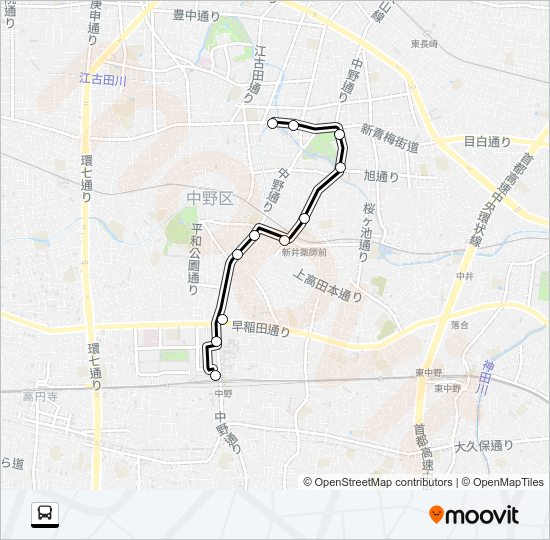 中４５ Bus Line Map