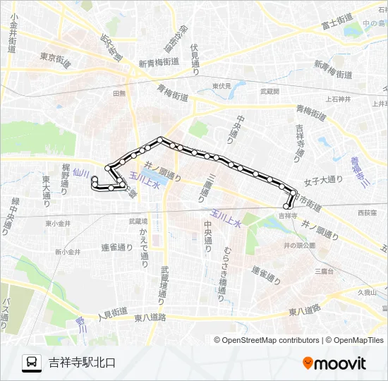 吉７２ バスの路線図