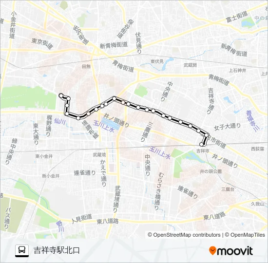 吉７３ バスの路線図