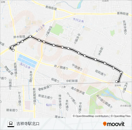 吉７４ バスの路線図