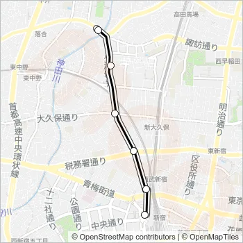 宿０１ Bus Line Map