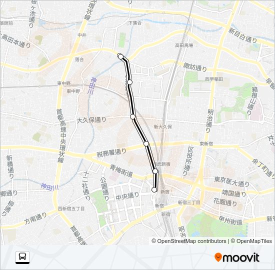 宿０１ Bus Line Map