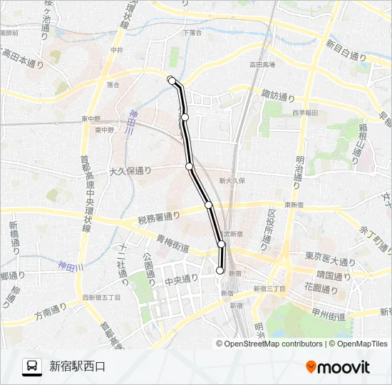 宿０１ Bus Line Map