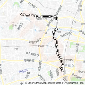 宿０２ Bus Line Map