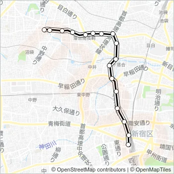 宿０２ Bus Line Map